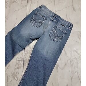 Wrangler Q-Baby No Gap Waist Western Rancher Blue Denim Jeans Juniors 13/14x32